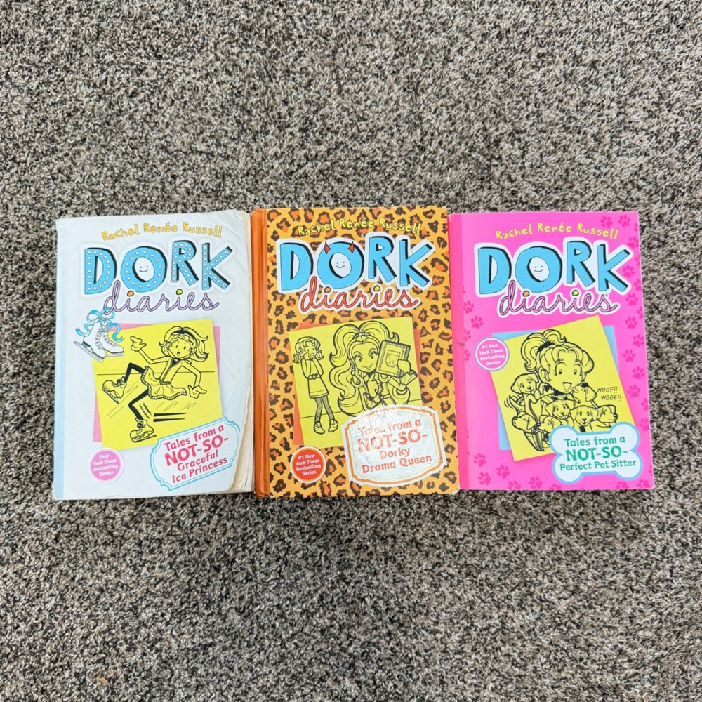 Dork Diaries Hardcover Book Lot Rachel Renee Russell Volumes 4 9 10 Mixed Set